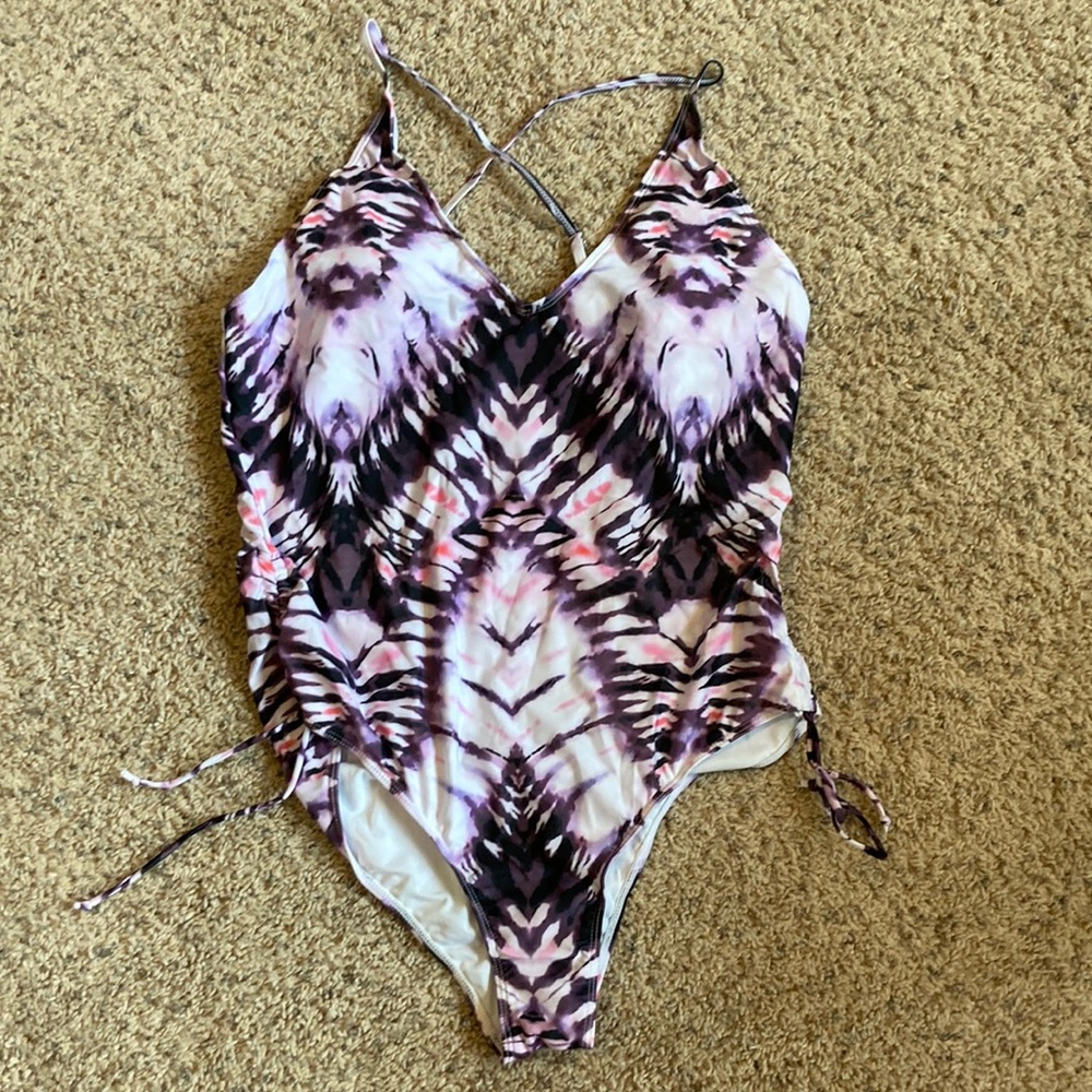 Shein 3x Purple/Pink Tie Dye One Piece